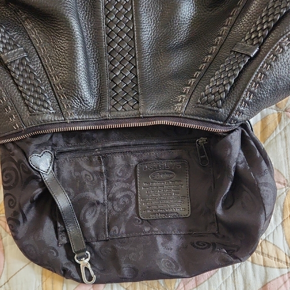 Vintage Brighton Black Hobo Bag with Woven Detailing - Picture 4 of 15
